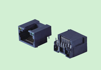 RJ45插座TAB UP沉板4.2 DIP全塑帶燈網(wǎng)絡(luò)連接器廠家直銷