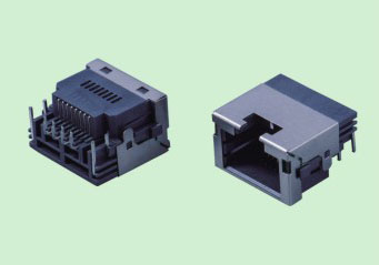 RJ45插座TAB UP沉板5.8 DIP帶屏蔽帶燈超薄型網(wǎng)絡(luò)連接器