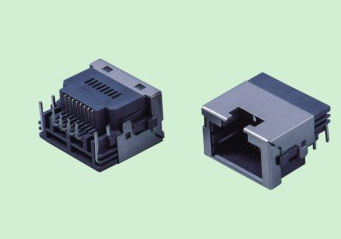 RJ45插座TAB UP沉板5.8 DIP帶屏蔽不帶燈超薄型網絡連接器