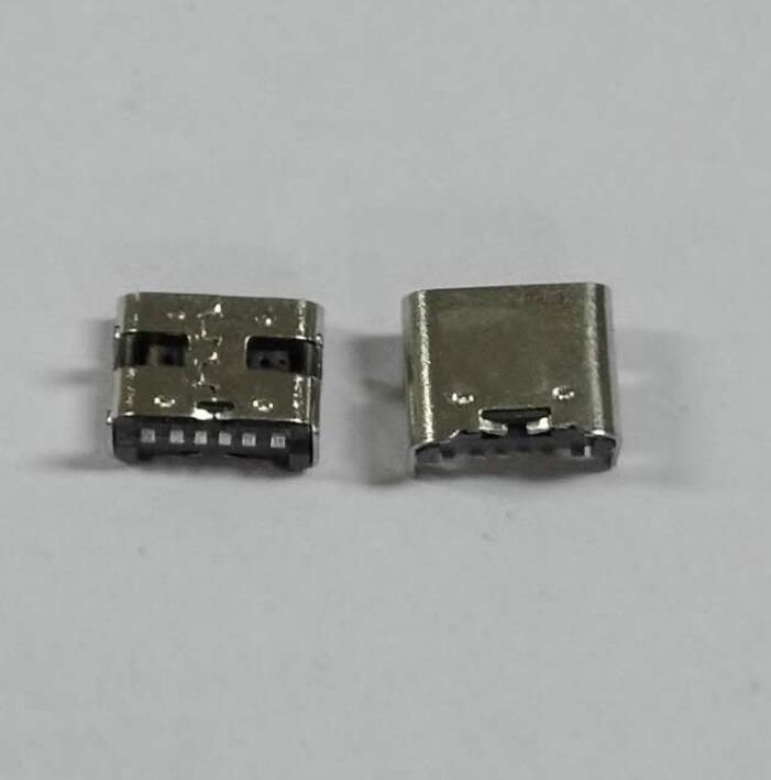 TYPE-C母座6P板上SMT腳長2.0無彈