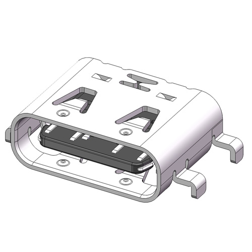 TYPE C 6P母座 10P沉板0.7/1.1/1.6四腳插板 L6.2/6.5/6.8長(zhǎng)