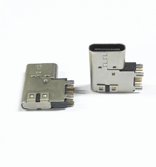 TYPE-C母座14P側(cè)立式插板墊高2.6mm