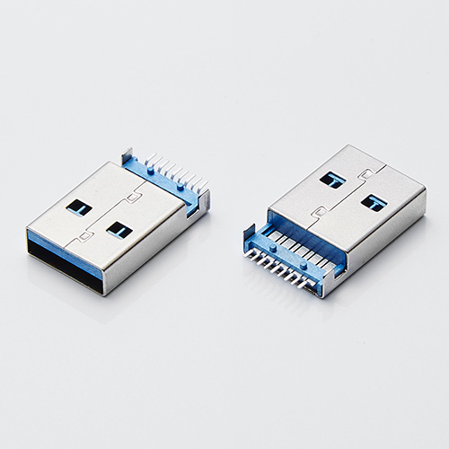 USB 3.0公頭 9P沉板2.3H 兩腳直腳插板 針貼片有柱