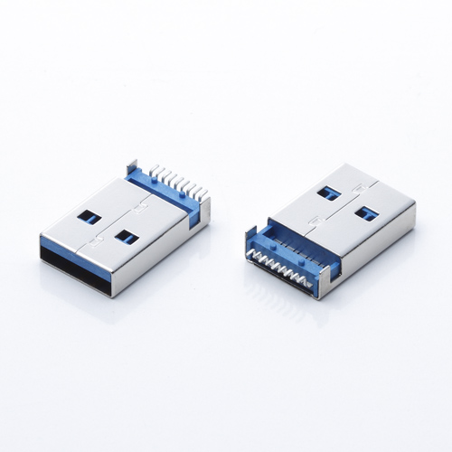 USB 3.0公頭 9P沉板1.3H 沉板兩腳插板 無(wú)柱