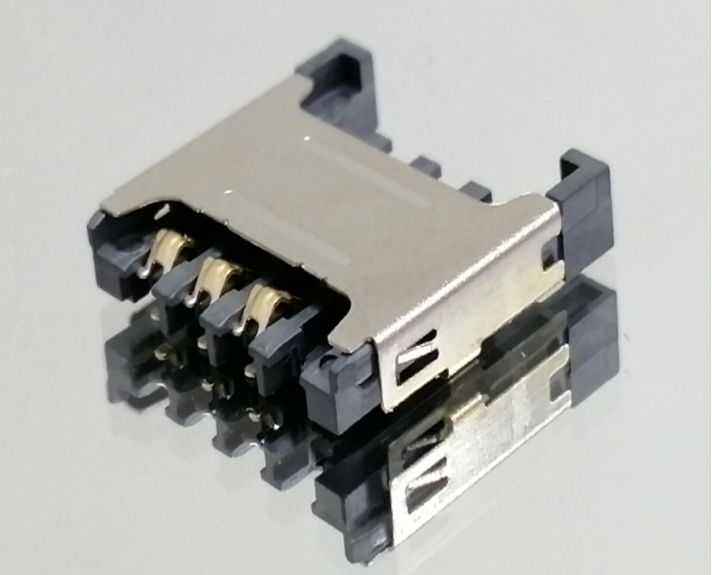 MICRO SIM卡座 CARD 6PIN    l    8PIN(端子加長) H=2.65 12.9+13. 7+2.65