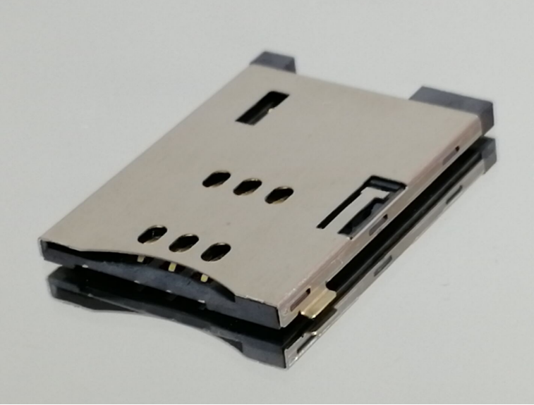 PUSH SIM卡座 CARD 6+2 PIN 2.20 無柱(偵測一體) 加長型 帶BMCF LOGO 27.80+19. 35+2. 20