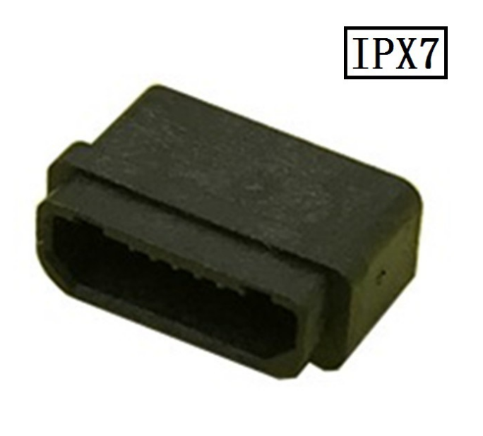 MICRO USB 5P防水母座 90度SMT 全貼 4個(gè)柱子 無(wú)腳