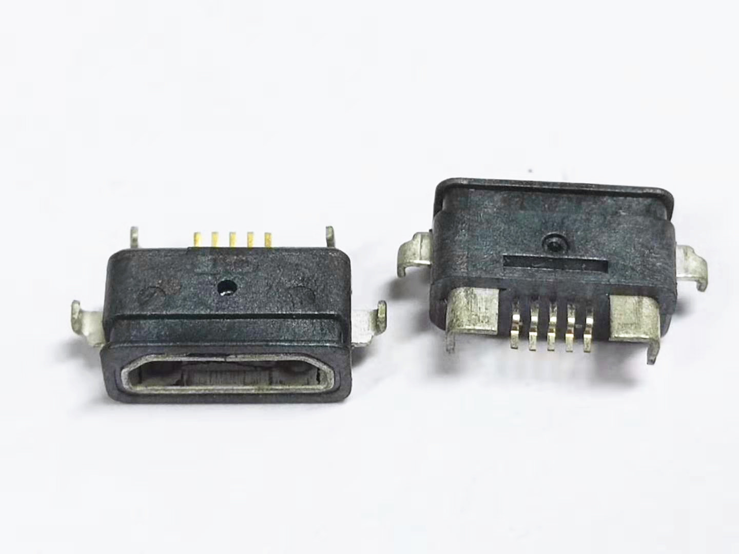 MICRO USB 5P防水母座 沉板四腳DIP針貼片