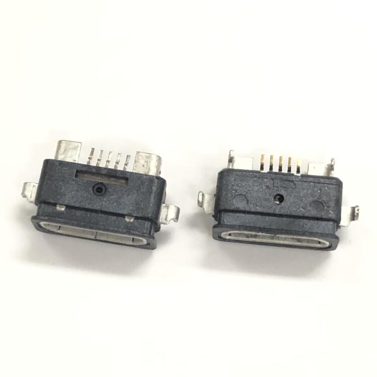 MICRO USB防水母座 短體沉板90度四腳插板