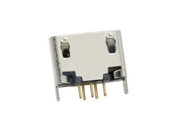 MICRO USB 5P母座 180度直插主體5.0長(zhǎng) 腳長(zhǎng)1.5 直邊