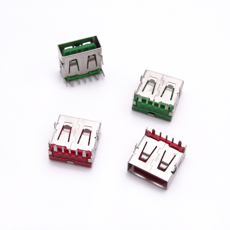 USB 2.0母座 OPPO大電流5P母座 閃充/快充 直邊綠膠/紅膠