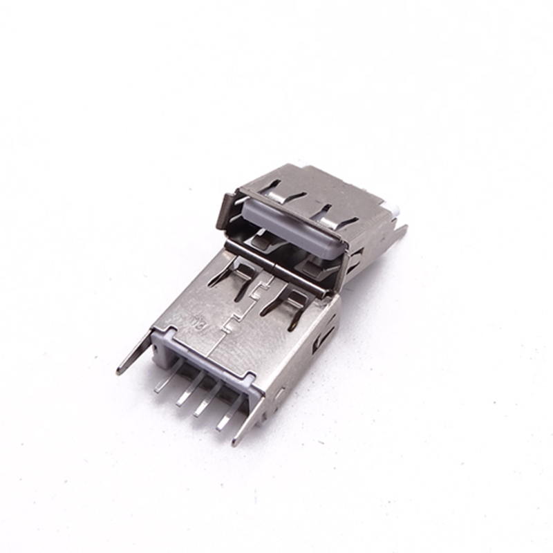 USB 2.0母座 180度13.7長(zhǎng) 直插/立插母座 直腳 直邊/卷邊