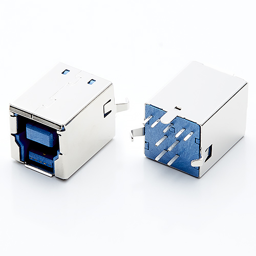 USB 3.0 BF母座 180度三腳直插 彎腳 16.0H